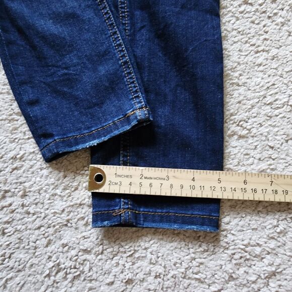 Free People Skinny Jeans Womens 30L 30x29 Mid Rise Distressed Stretch Blue - Picture 8 of 9